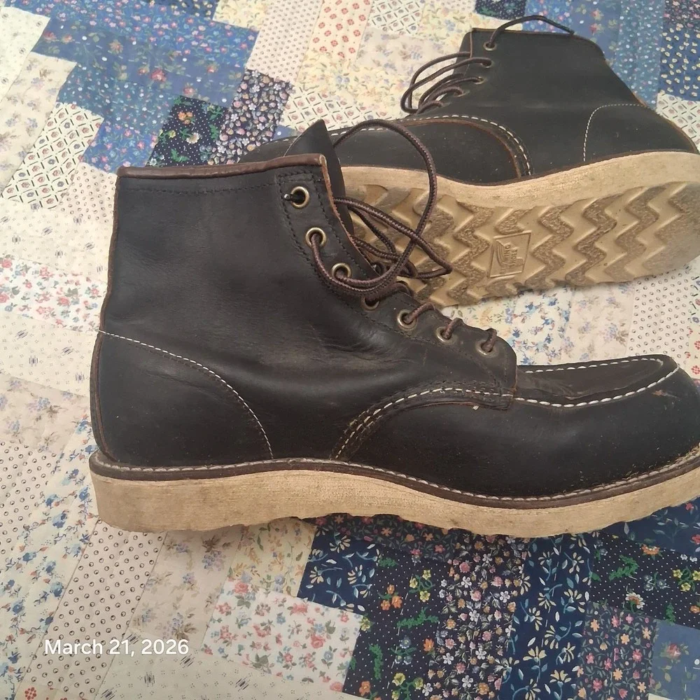 Redwing 8849 Classic Black Prairie Leather‎ Moc Toe 6